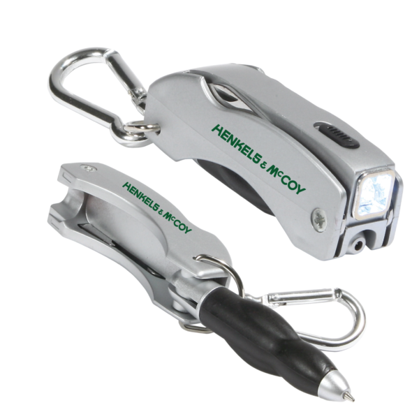 The Everything Tool w/Carabiner, Silver with H&M logo - Min Order 25