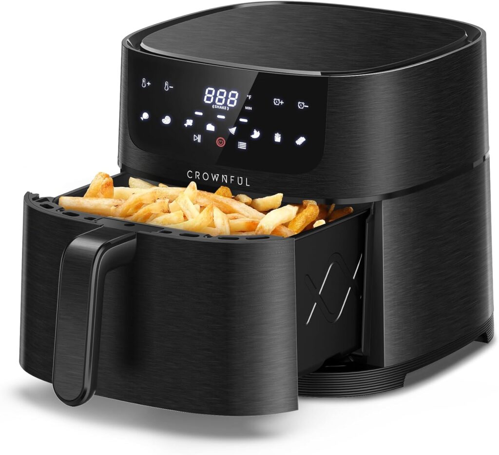 Crownful 7 Quart Air Fryer, 12 Cooking Functions Safety Recognition