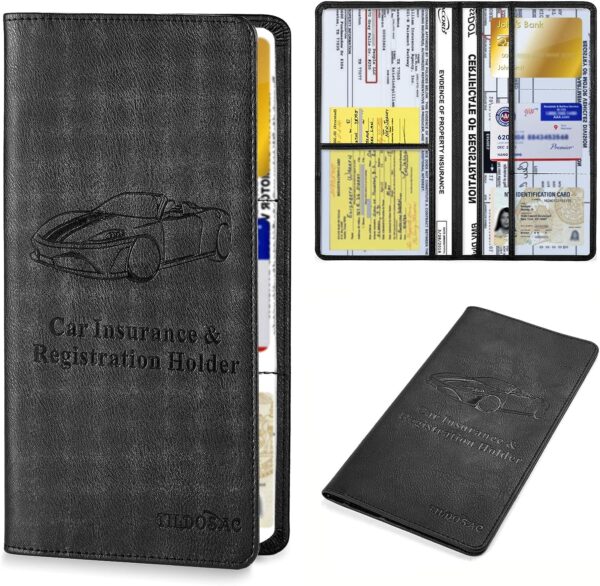 Car Registration and Insurance Card Holder - Black Min. order 12