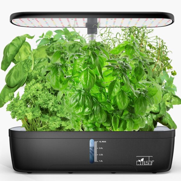 Indoor Garden Hydroponics Growing System, 12 pods w/LED Grow Light