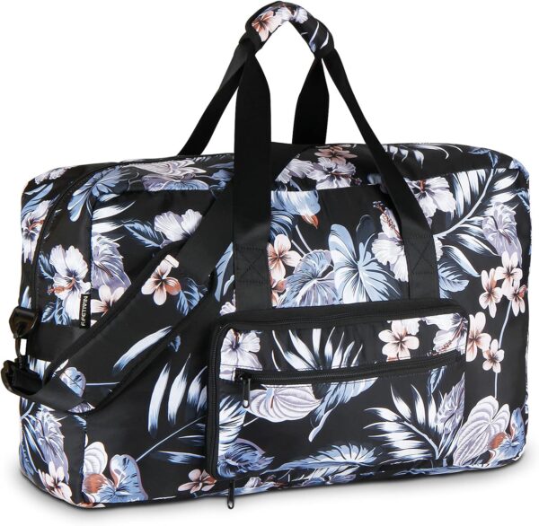 Weekender Carry-On Travel Duffel Overnight Bag, Floral Leaf
